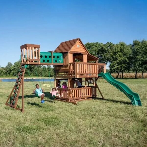 Woodridge Elite All Cedar Wooden Swing Set - Image 8