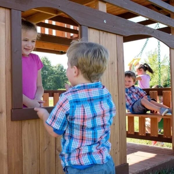 Woodridge Elite All Cedar Wooden Swing Set - Image 7
