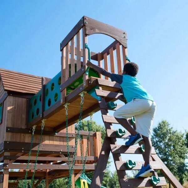 Woodridge Elite All Cedar Wooden Swing Set - Image 3